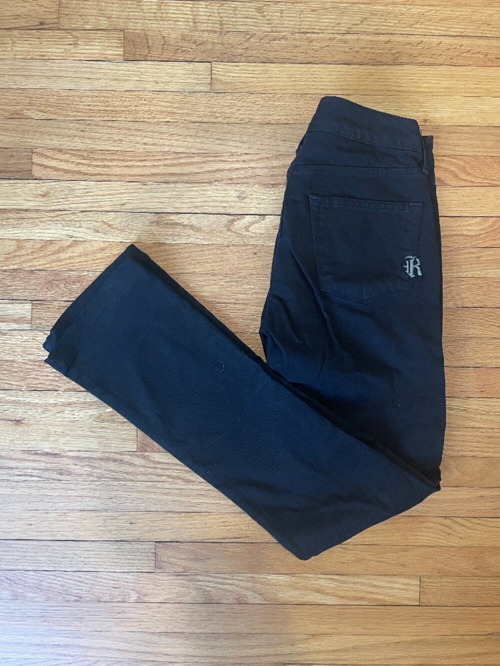 Rich & Skinny Black Flare Jeans Size 25 Y2K Mid-2000s